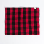 Red and Black Check Infinity Scarf