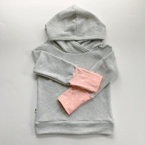 Light Grey French Terry Back Zip Hoodie